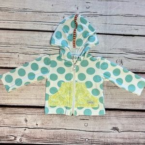 Naartjie Kids Polkadot Hoodie GUC Size 3-6 months